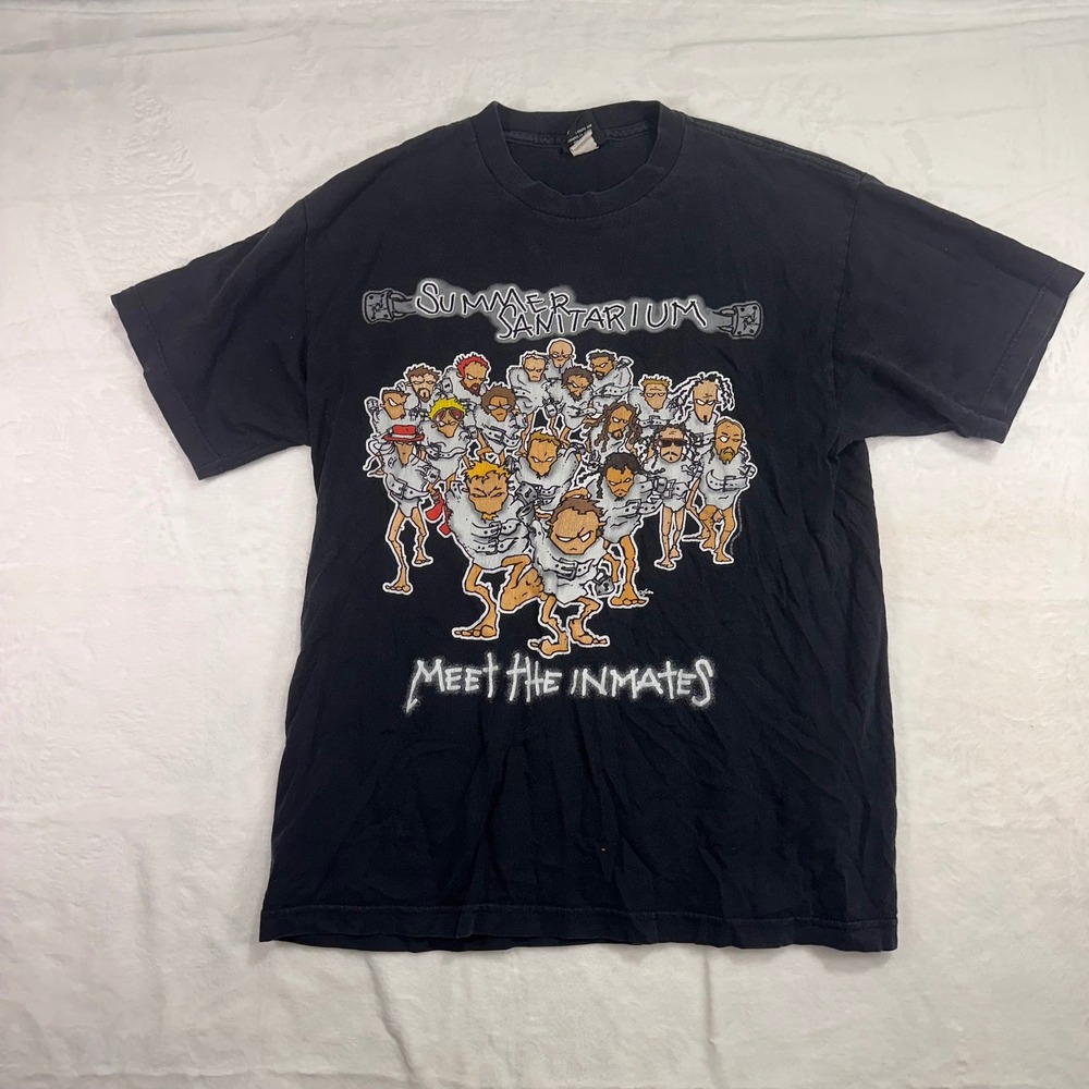 Giant Summer Sanitarium Tour 2000 T-Shirt L Black Metallica Korn SOAD Women